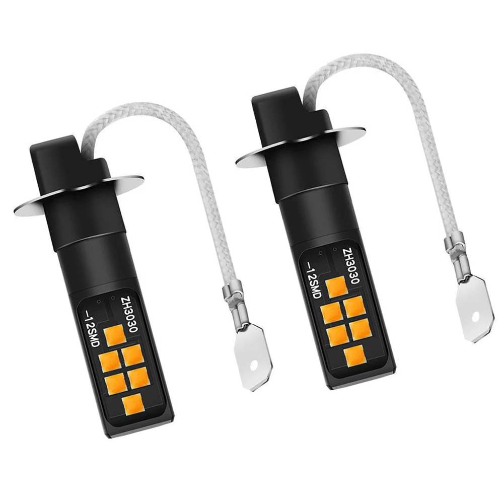 Teile & Zubehör LED Nebels chein werfer 000 Stunden 12 3030 Chips 2 Stück/2er Pack Bernstein h3> 50 für Auto hohe Qualität
