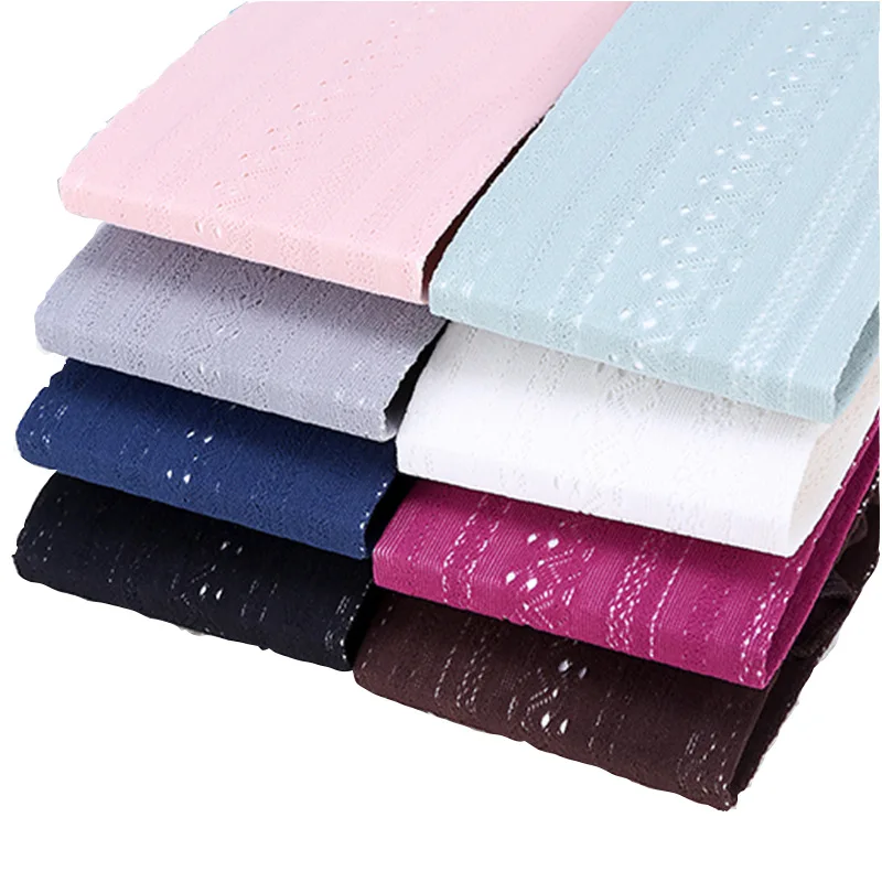 DOIAESKV Sweet Women Lolita Stockings Kawaii Sexy Thin Pantyhose Stripe White Fishnet Stockings Hollow Out Lace Nylon Tights