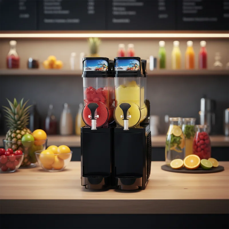 

Electric 2/3/4 Tank Ice Slush Slushie Tea Puppies Commercial Compressor Snow Melting Ice-sand Slurry Mixer Machine