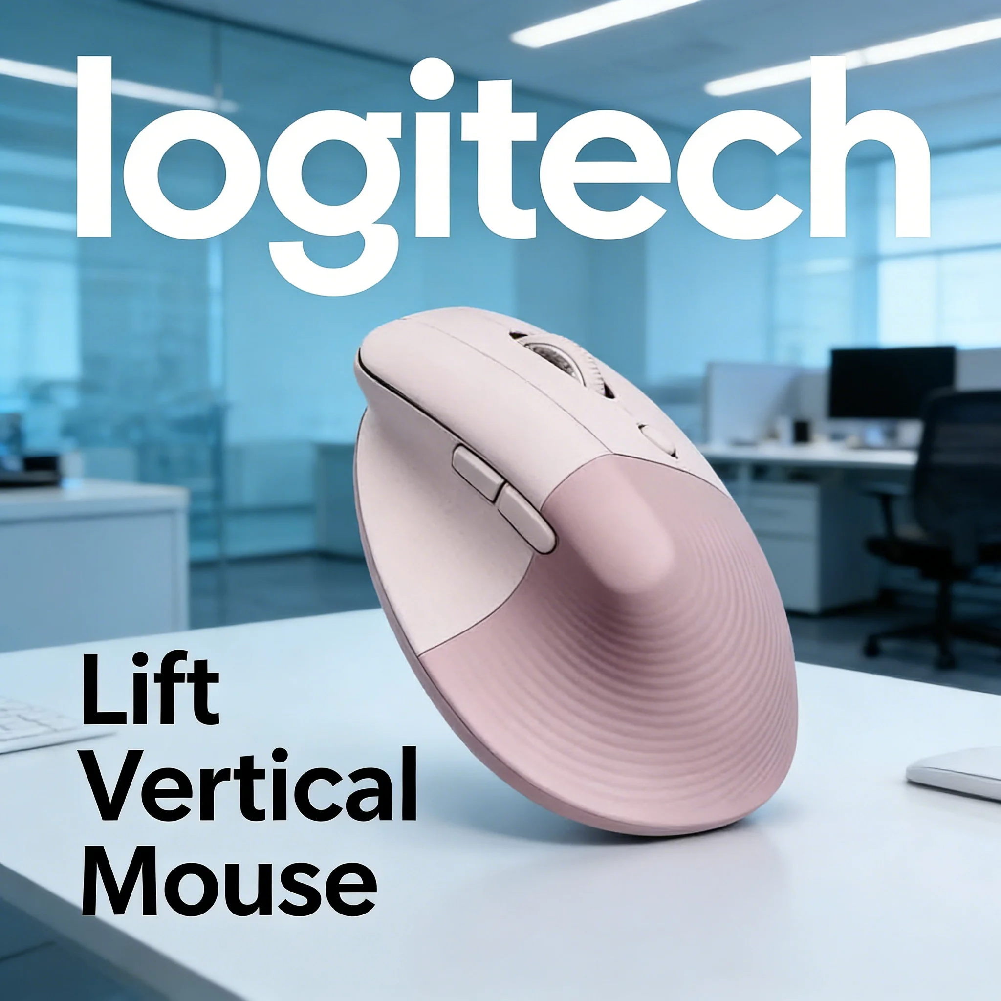 Logitech Lift Ergonomic Vertical Mouse Wireless Bluetooth/USB Silent Dual Mode Mouse Comfortable Grip for PC Laptop 3-Switch