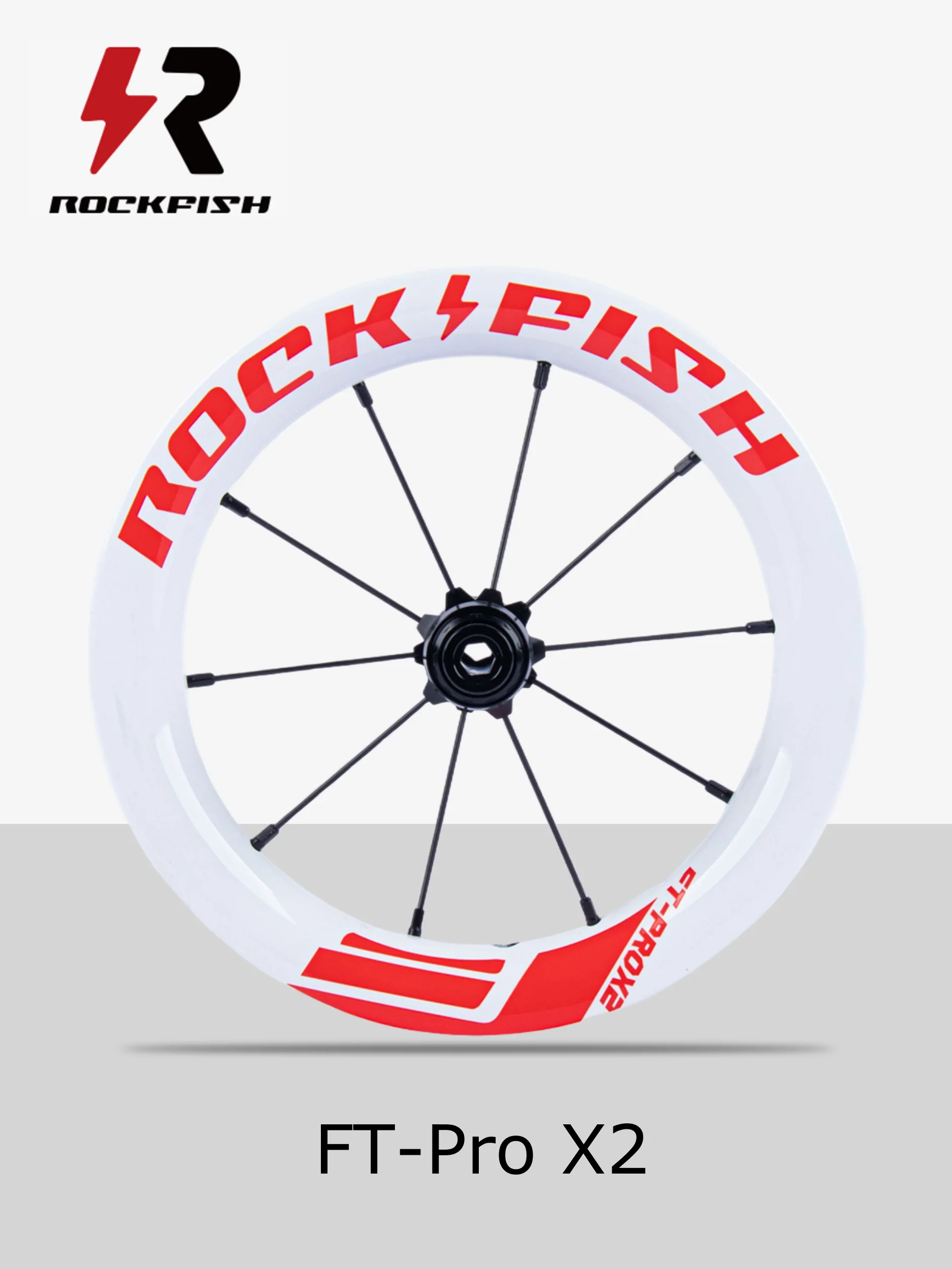 Rockfish 2pcs T800 Carbon Fiber Kid's Push Bike Wheel Rim Sets Racing Balance Bike Refit Wheelsets for B/P/S/K/G Sliding Bicycle