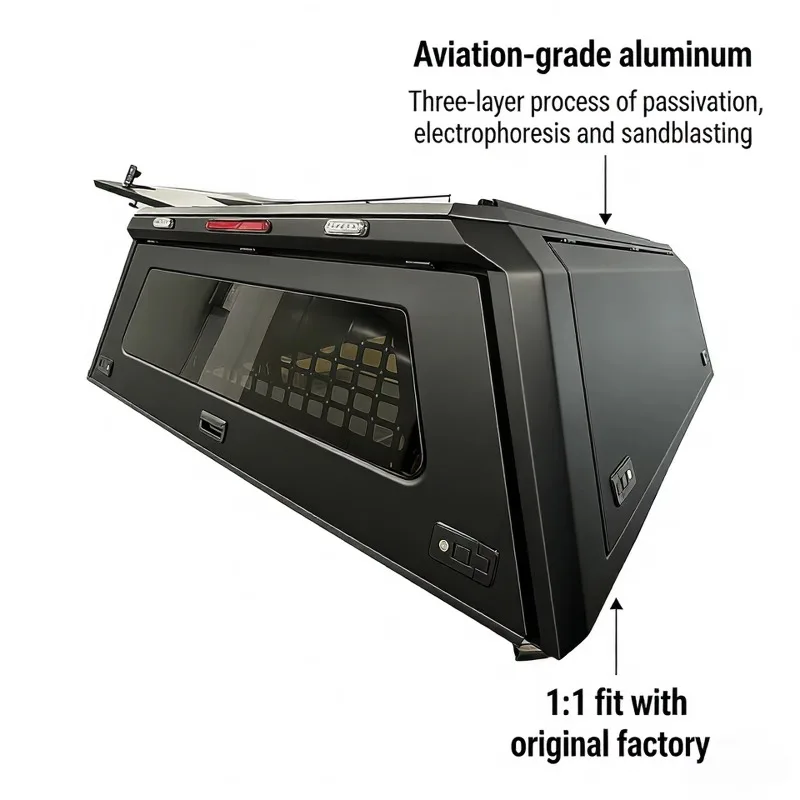 

Hot Sale B2B Off-Road Pickup Canopy Lockable Waterproof Topper for Toyota Hilux & Ford Ranger CHEVY SILVERRADO 1500