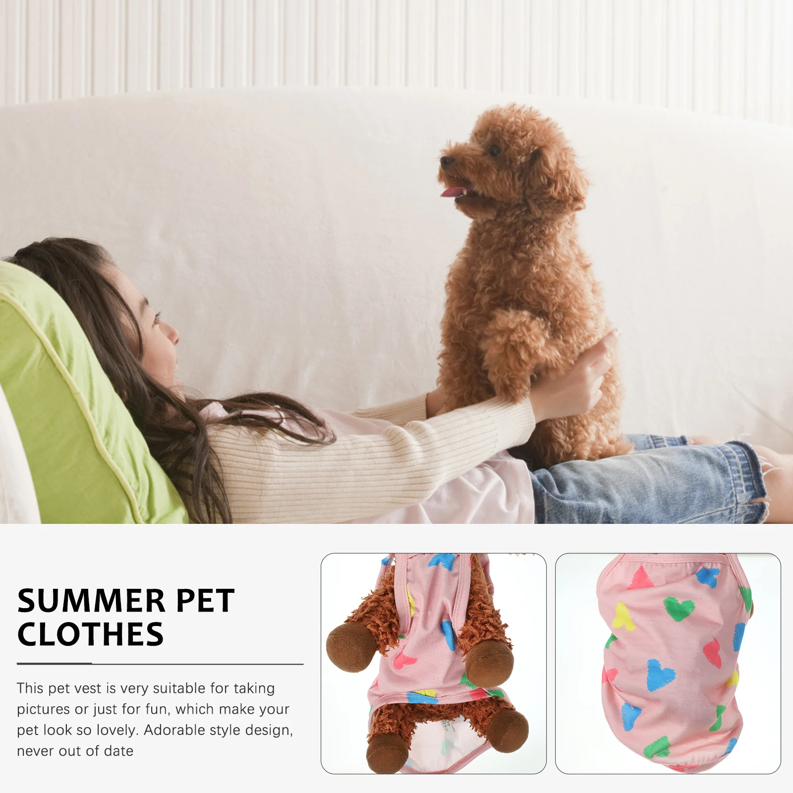 

Dog Vest Cooling Modify Doggy Clothes Pet Cotton Polyester Small Summer Puppy Shirt