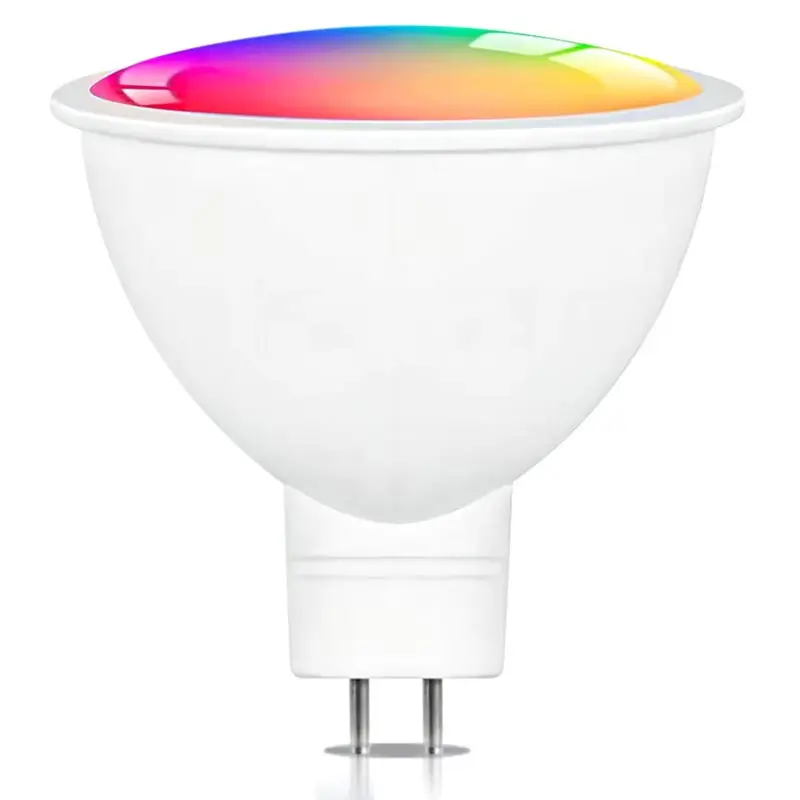 

Умная Wi-Fi лампа ABBP-TUYA MR16/GU5.3, точечный светильник для шкафа, 12В RGBCW, диммируемая светодиодная лампа, голосовое управление для дома