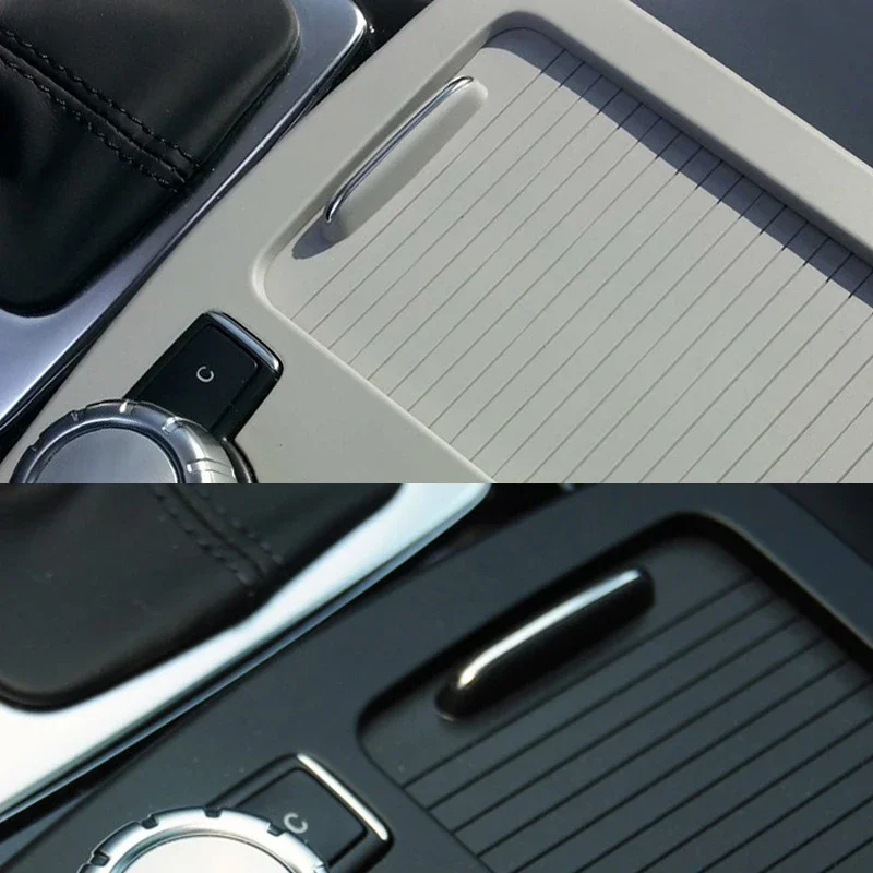 Car Indoor Cup Holder Panel Cover Centre Console Roller Blind Cap Trim For Mercedes Benz C-Calss W204 S204 E-Class W212 S212