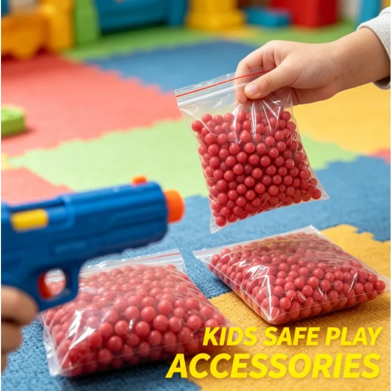 

2026 new 500pcs Red Soft Rubber Balls 5.7MM Non-toxic Safe Toy Gun Ammo Outdoor Shooting Game Replacement Balls