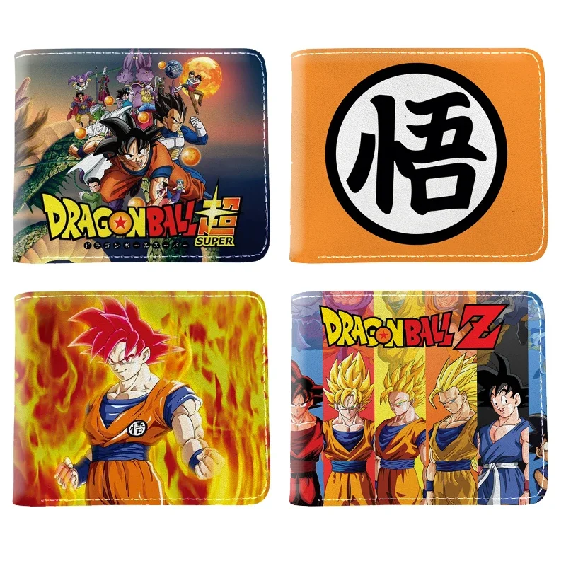 Детский короткий кошелек Dragon Ball, мужской женский кошелек на молнии, портативный держатель для ID-Карты