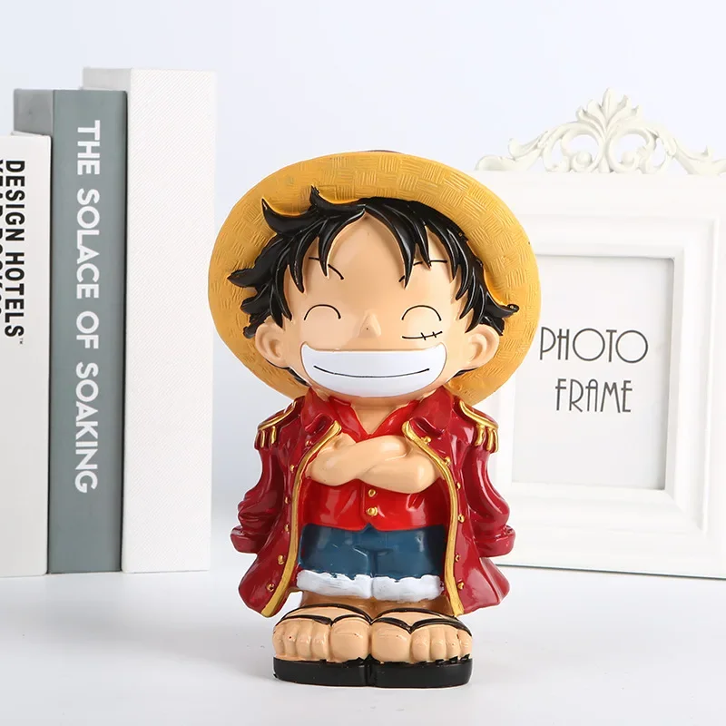 Jednoczęściowe figurki Luffy Model skarbonka małpa D. Luffy figurka statua skarbonka kolekcja dekoracja oszczędności czołg prezenty