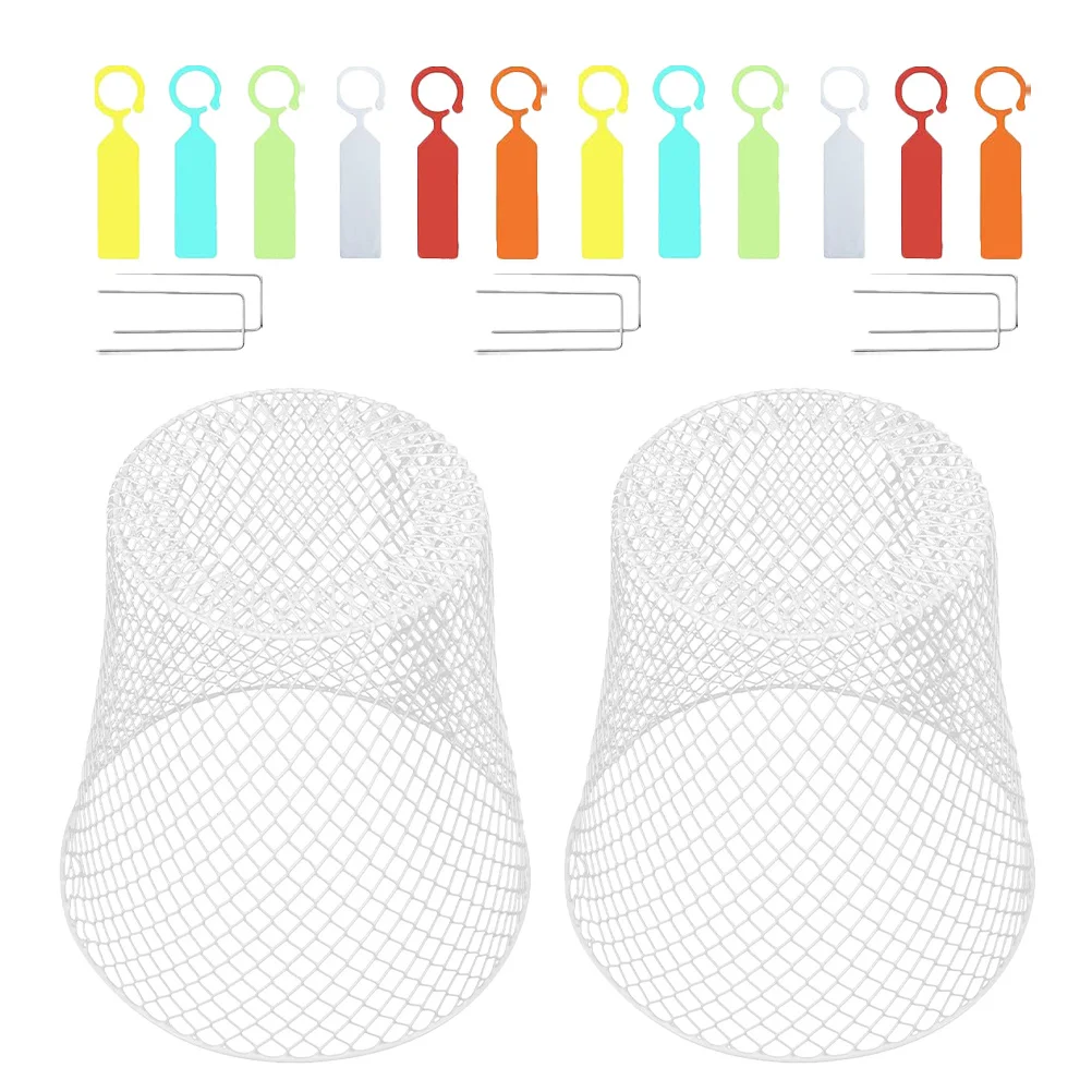 

2Sets Iron Plant Protection Cover Heavy Duty Wire Garden Cloches for Plants Outdoor Vegetable and Strawberry Protector Cage