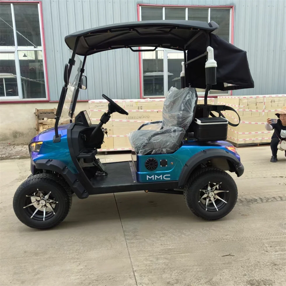 2Seat Club Car Adults Scooter Latest Model Factory Direct Electric Golf Cart Solar Four-wheel Off-road Vehicle