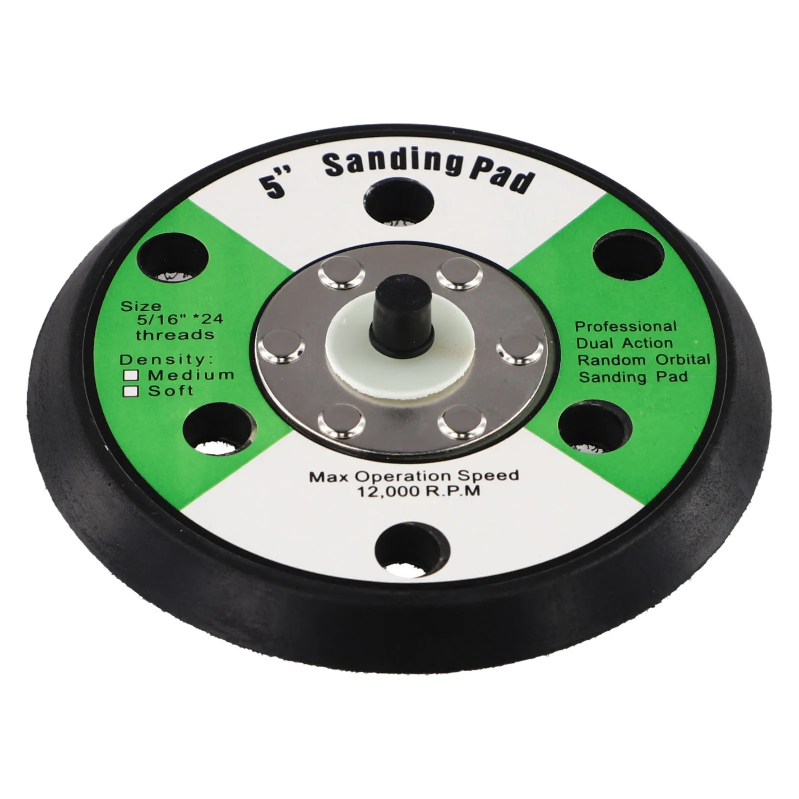 Air Sander Polishers 5in 125mm 6holes Sander Backing Pad 5/16