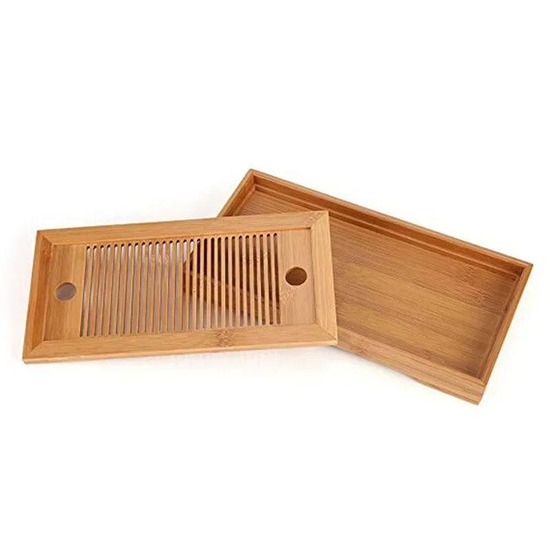 Bamboo Tray High Quality 25*14*3.5cm Chinese Solid Tea Tray Household Tea Board Chahai /Tea Table WF