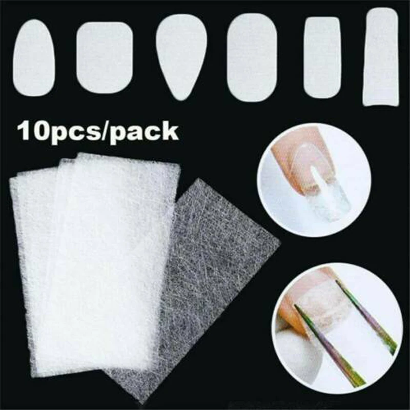 5/10/20pcs/lot Silk Fiberglass for Nail Extension Form Non-Woven Silks Building Nail Gel Fiber French Acrylic DIY Manicure Tools