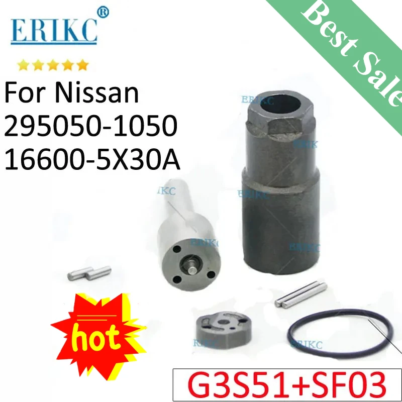 

16600-5X30A 295050-1050 Diesel Injector Rebuild Kit G3S51 293400-0510 Nozzle Tip SF03(BGC2) Valve Plate For Denso Nissan Sprayer