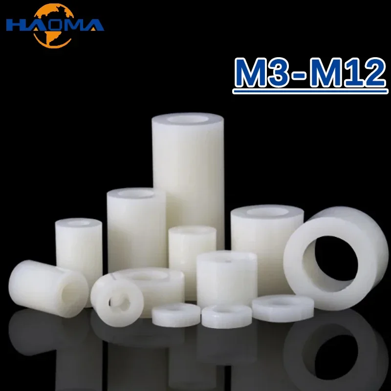 M3-M12 ABS Isolation Column Plastic Insulation Nylon Stud Pad High Washer Gasket PCB Circuit Board Support Column Spacer