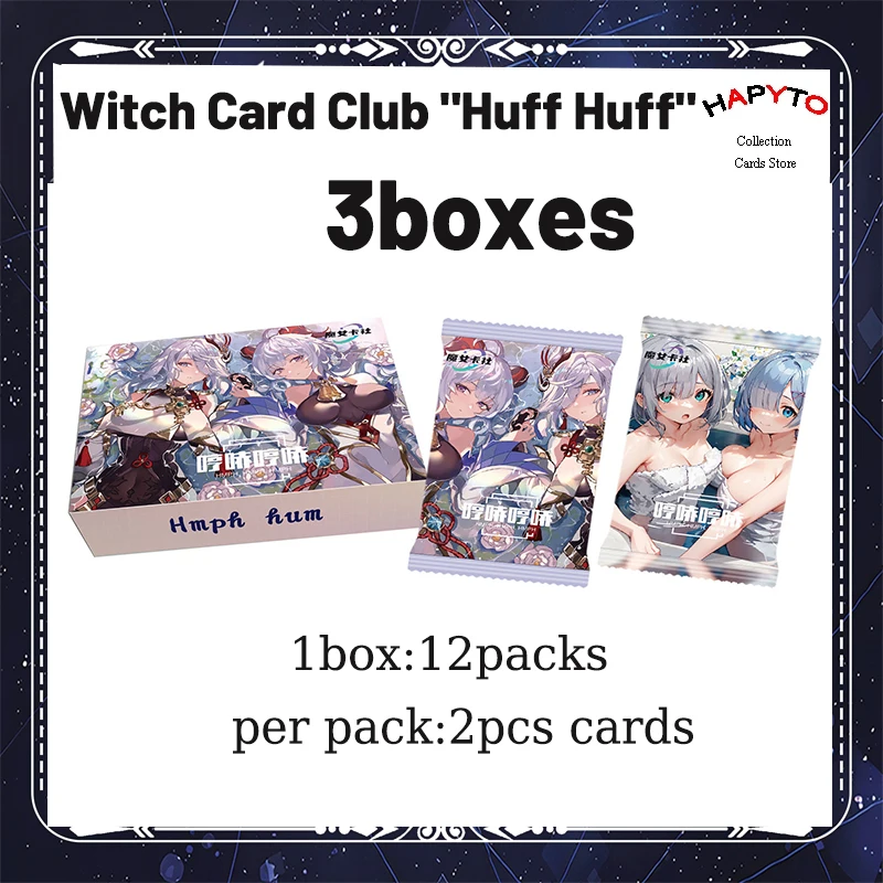 2024 El más nuevo Club de cartas de bruja "HMPH HUM" Tarjetas de historia de diosa Caja Waifu CCG ACG Hobby Gift 4 carpetas