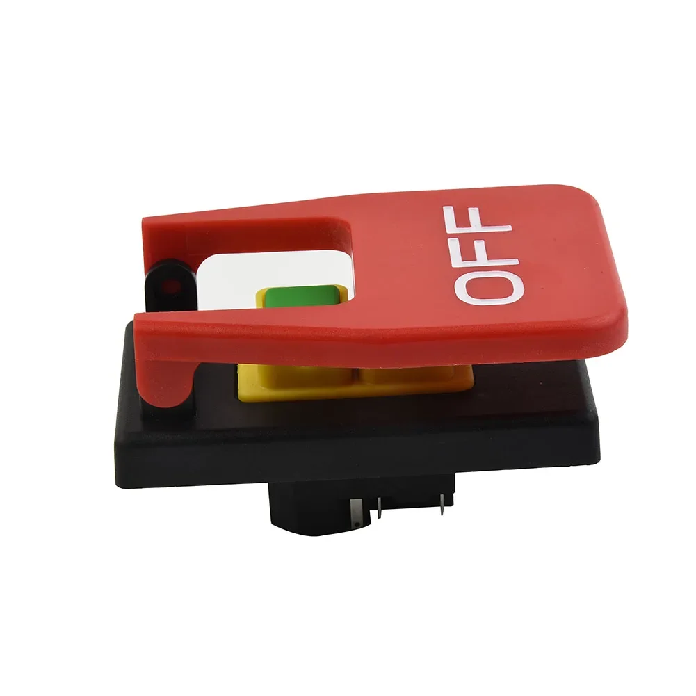 

KJD17B16 Electromagnetic 5Pin 240V Push Button Switch with Safety Lock for Use on For Lathe Saw and Industrial Equipment