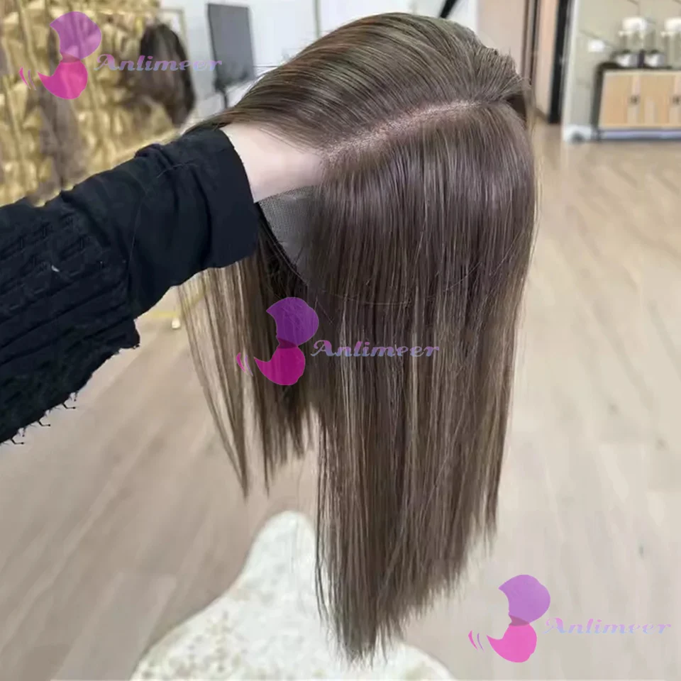 

Short Bob Balayaga Brown Blonde Highlight Glueless Human Hair 13x4 Silk Top Lace Front Wigs Bleached Knots 13x6/360 Lace Wigs