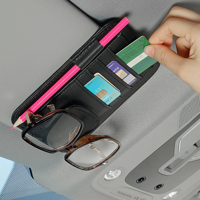 

Car Visor Organizer Multi-Pocket Pouch Bag Card Glasses Storage Holder Scratch-resistant Auto Visor Holder For Car Interior