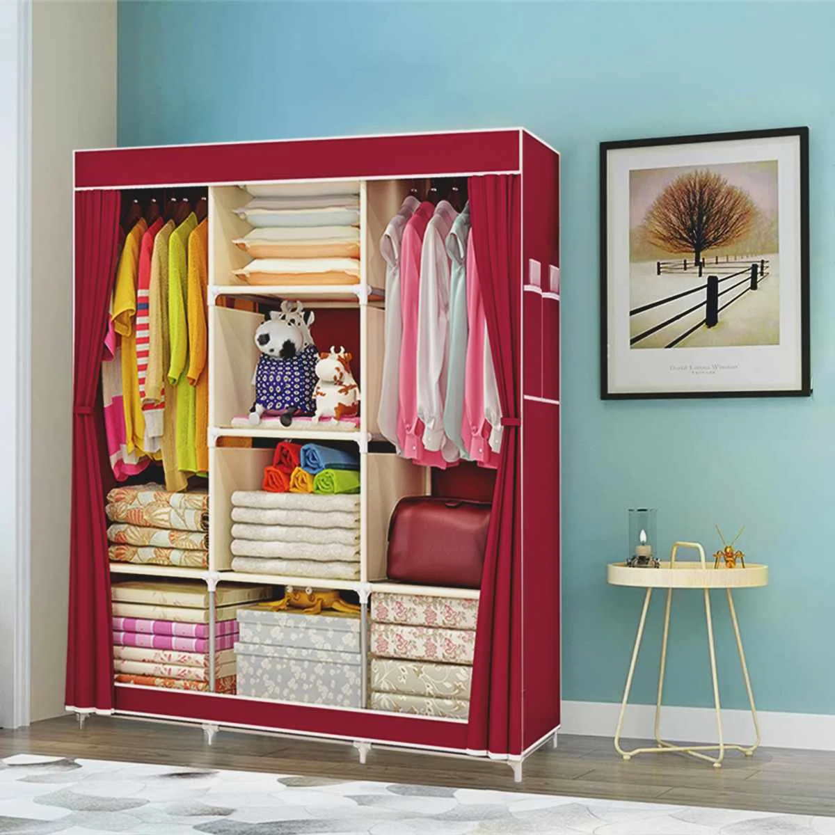 Multipurpose Non-woven Cloth Wardrobe Portable DIY Clothing Storage Cabinet Dustproof Moistureproof Cloth Closet Home Furniture