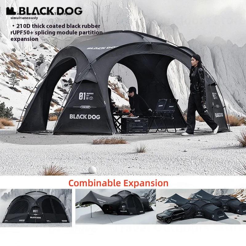 

Naturehike BLACKDOG Outdoor Dome Tent 210T Polyester Taffeta Camping Big Tent DIY Modular Combination Expansion Combined Tent