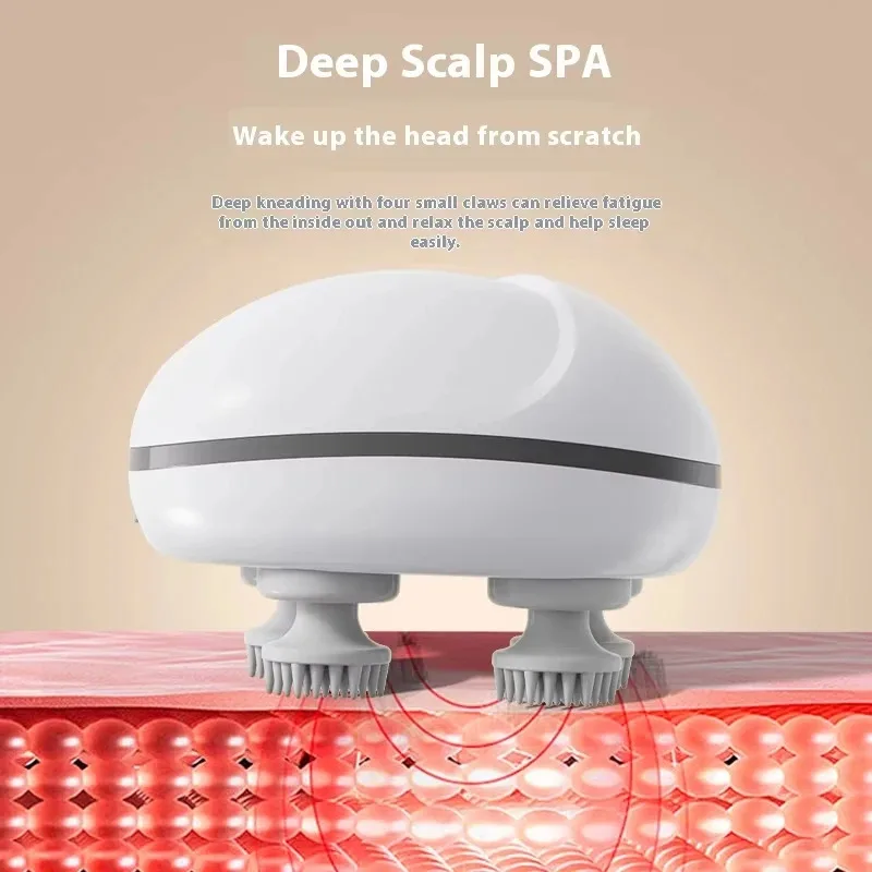 الكهربائية فروة الرأس مدلك العجن تهتز جهاز رئيس الكتف الرقبة تدليك الأنسجة العميقة الاسترخاء الحيوانات الأليفة القط أداة العناية بالجسم