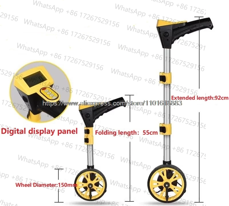 

Small wheel digital display digital display telescopic measuring wheel distance 0-99999m long distance meter measure wheel