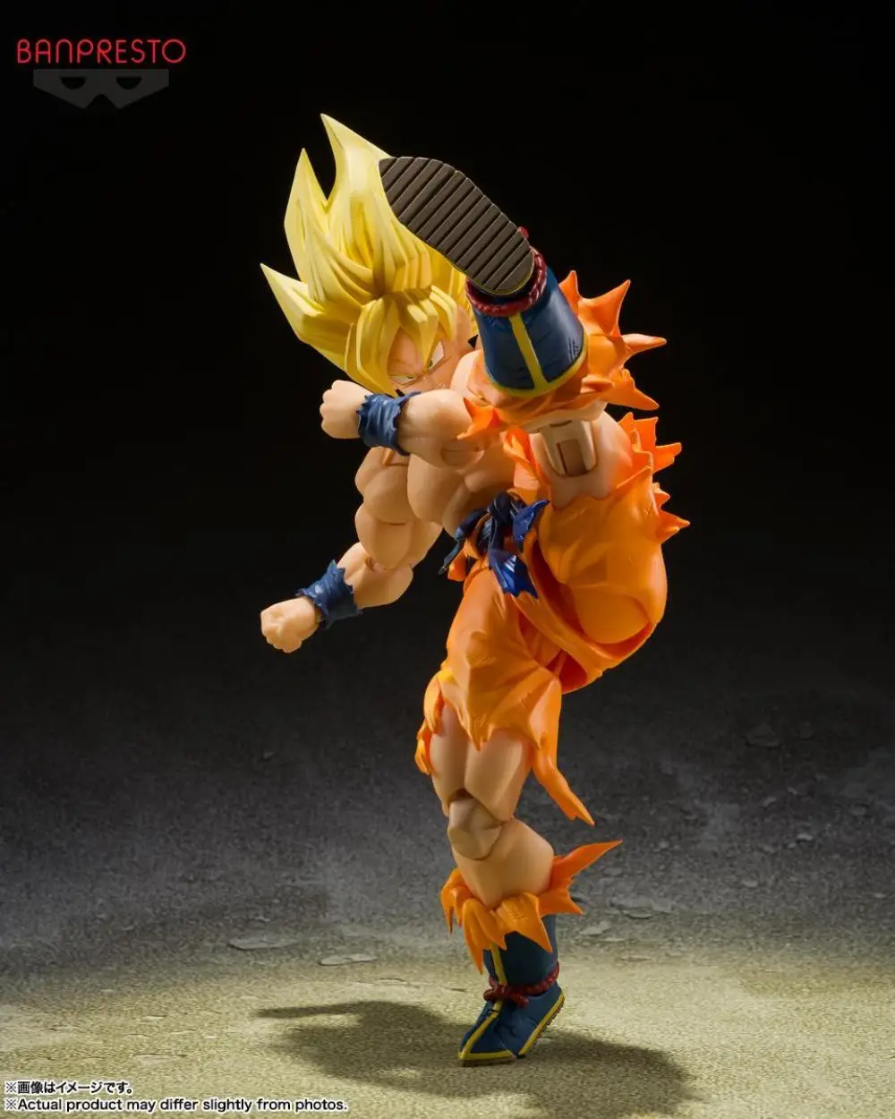Bandai Dragon Ball Super Saiyan Goku Action Figure - ตํานาน Super Saiyan Edition รูปอะนิเมะของแท้ตุ๊กตาชนิดบรรจุกล่อง