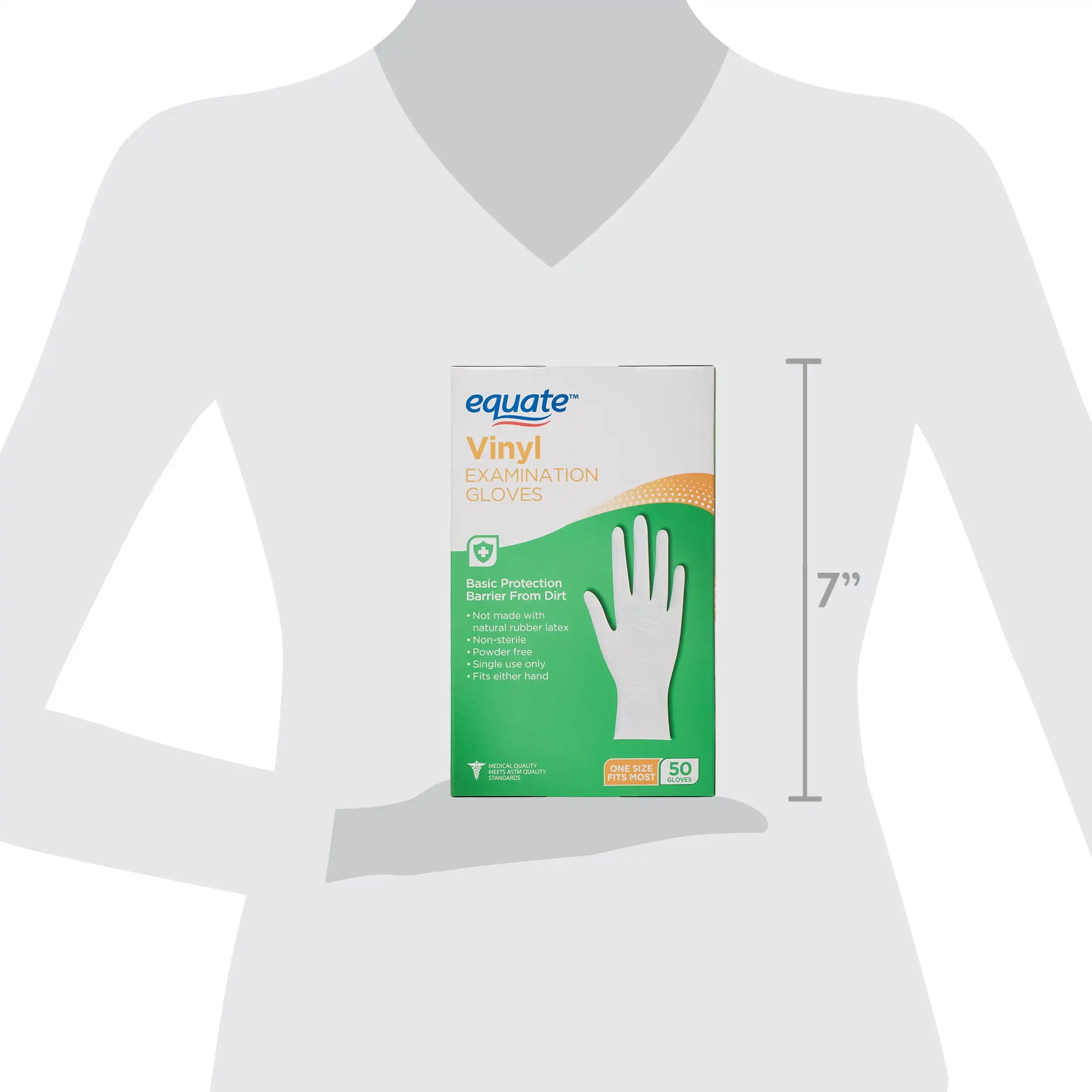 Confezione da 3 guanti monouso in vinile - Esame da 50 pezzi per scatola - Per uso domestico, pulizia e protezione per l'alluccatura