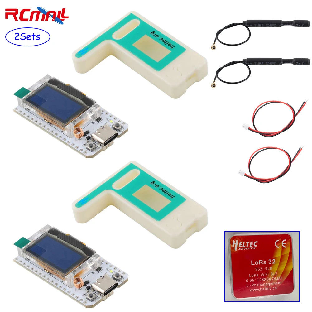 2Sets ESP32 LoRa V3 Development Board  868MHz&915MHz SX1262 0.96 Inch OLED Display BT+WIFI Lora Kit for Arduino IOT Smart Home