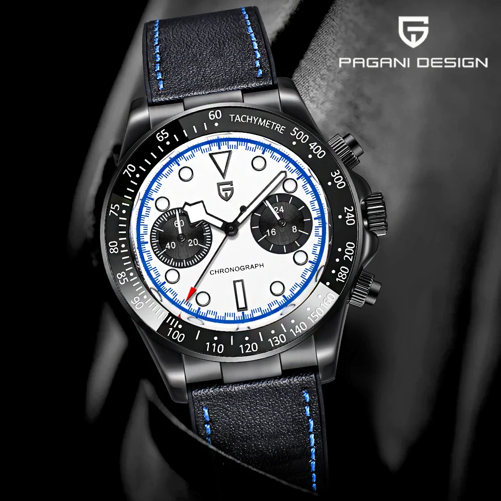 

Мужские кварцевые часы Pagani Design 2026 Fashion Panda VK64 Speed Sports Chronograph, люксовые, с сапфировым стеклом, reloj hombre