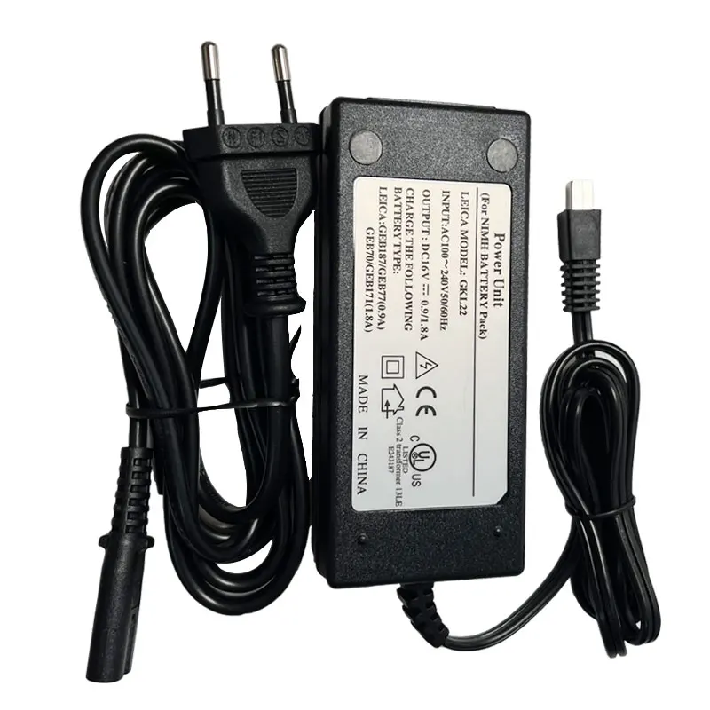 GKL22 Charger For Leica GEB70 GEB77 GEB187 GEB171 Total Station Battery Charging EU US PLUG 5 PINS