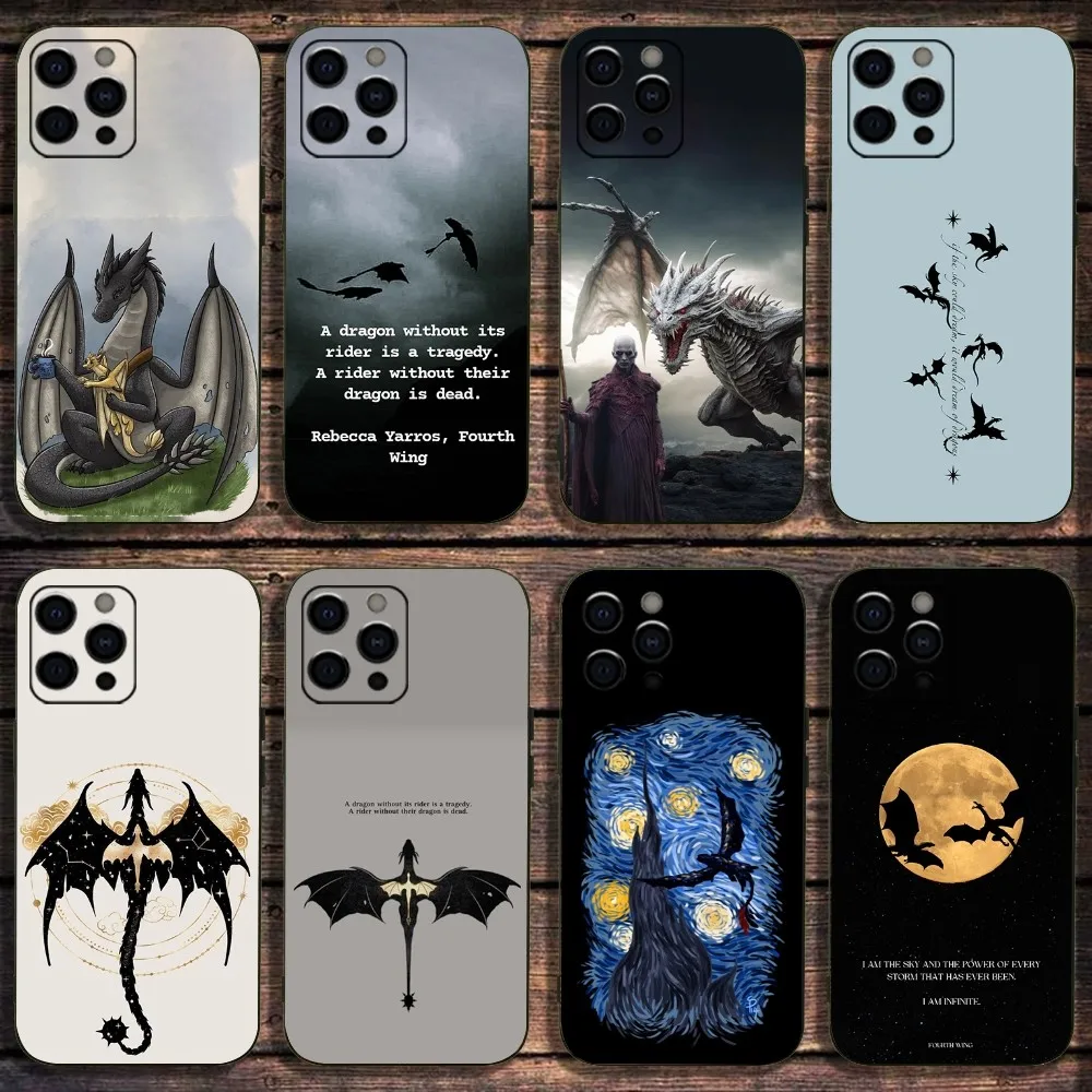 Dragon F-Fourth-h W-Wing Phone Case For Apple iPhone 15,14,13,12,11,Pro,X,XS,Max,XR,Plus,Mini Soft Black Cover