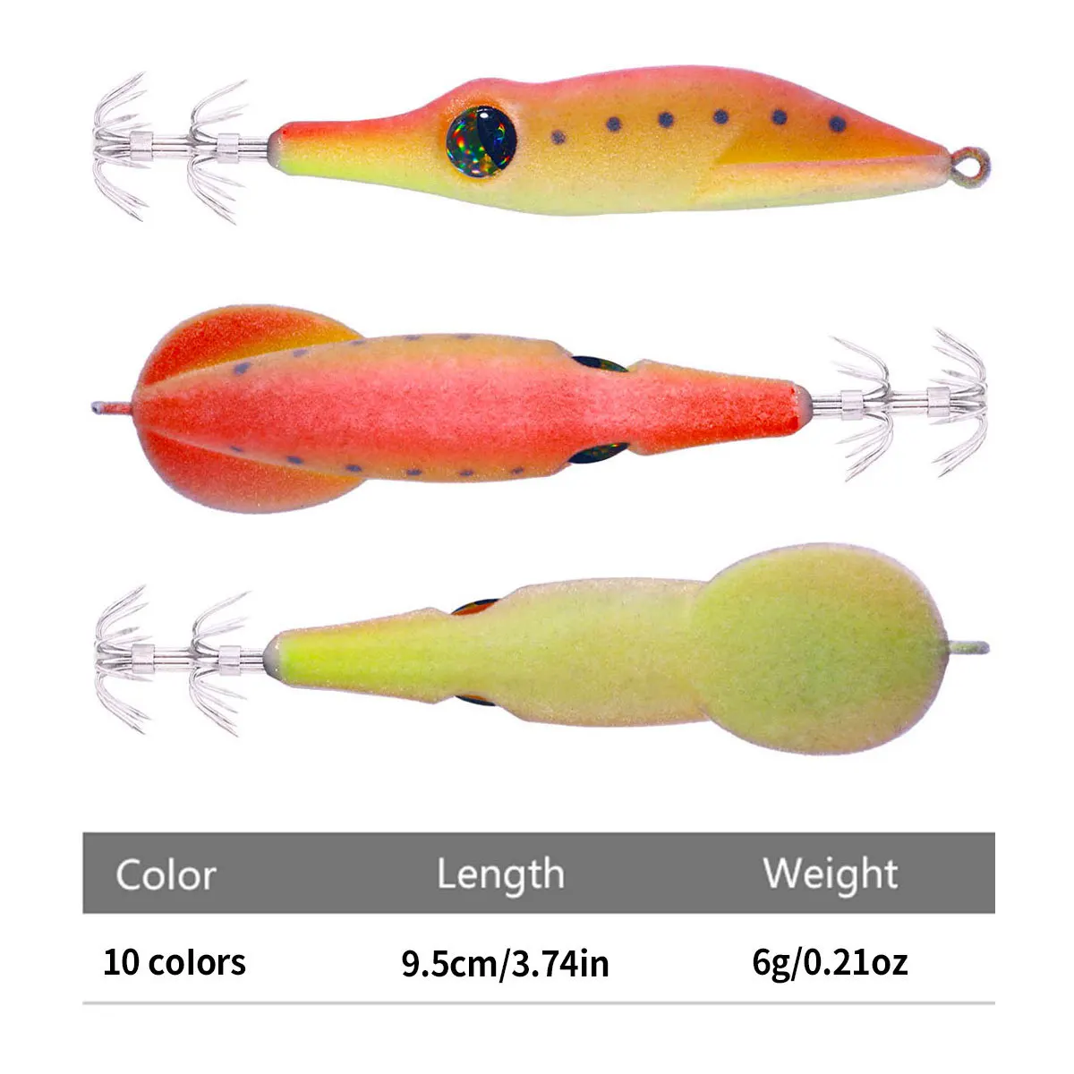 Colored Squid Wire Wood Shrimp 6g Box Fishing Bait Squid Needle Bionic Bait Sea Fishing Lure Wholesale Jumping Temptation Jig