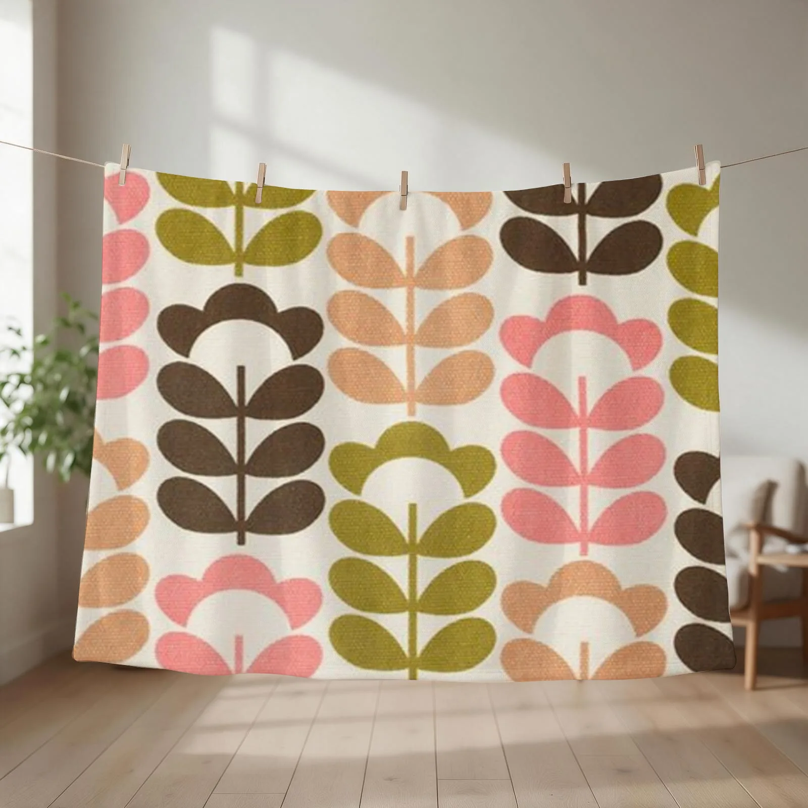 orla kiely abstract art| orla luxury|orla colors Throw Blanket couch cozy soft plush fuzzy picnic outdoor blanket