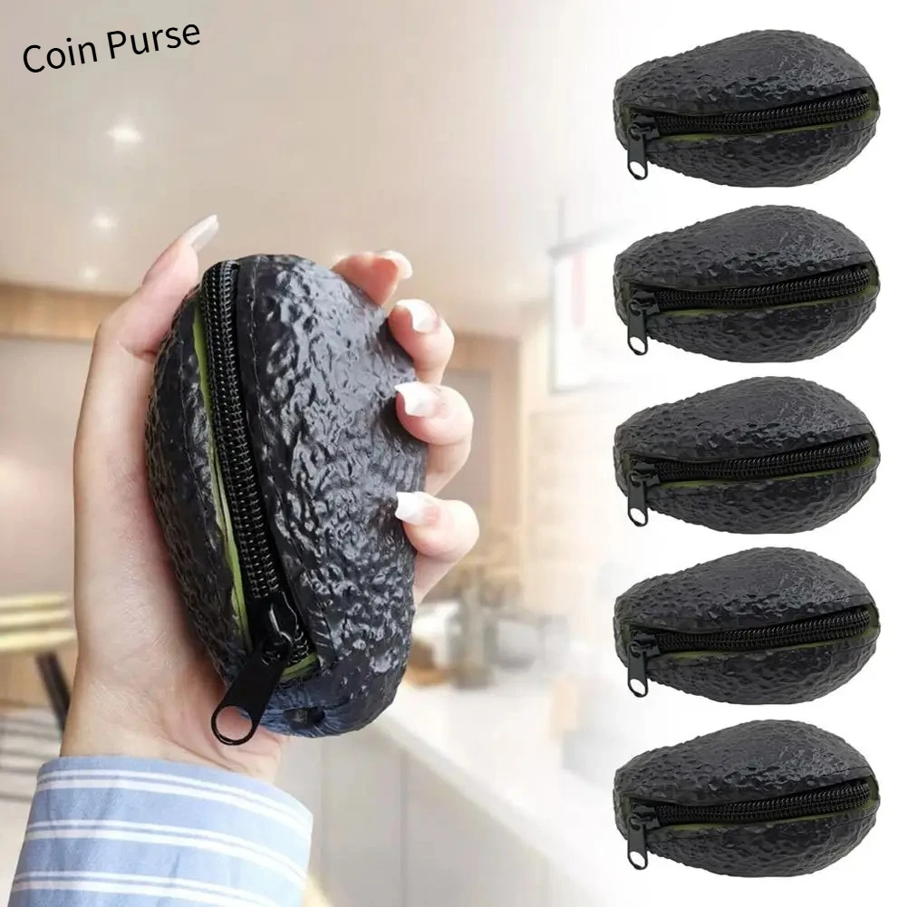 

Novelty Avocado Coin Purse for Women Wallets Key Organizer Cute Fruit Wallet Fashionable Durable Mini Wallet Storage Bag Unique