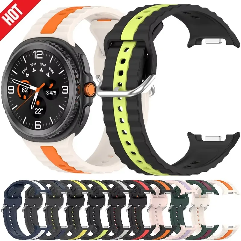 Silikonarmband für Samsung Galaxy Watch 8 44 mm 40 mm Originalarmband Zubehör Armband für Galaxy Watch 8 Classic 46 mm Band