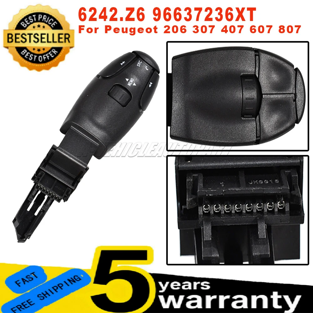 

6242.Z6 6242Z6 для Peugeot 206 307 407 607 807 Citoen C5 Новый 8-контактный автомобильный радиоприемник CD Audio с дистанционным управлением, Bluetooth-переключатель