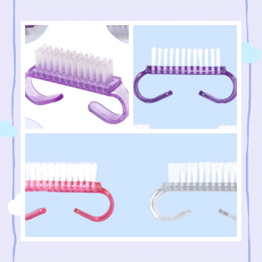 فرشاة غبار الأظافر، إزالة عناصر المانيكير، أداة الباديكير، مستلزمات فن الأظافر، أداة مكياج مفيدة، فرشاة بلاستيكية لتنظيف الأظافر الصغيرة #1