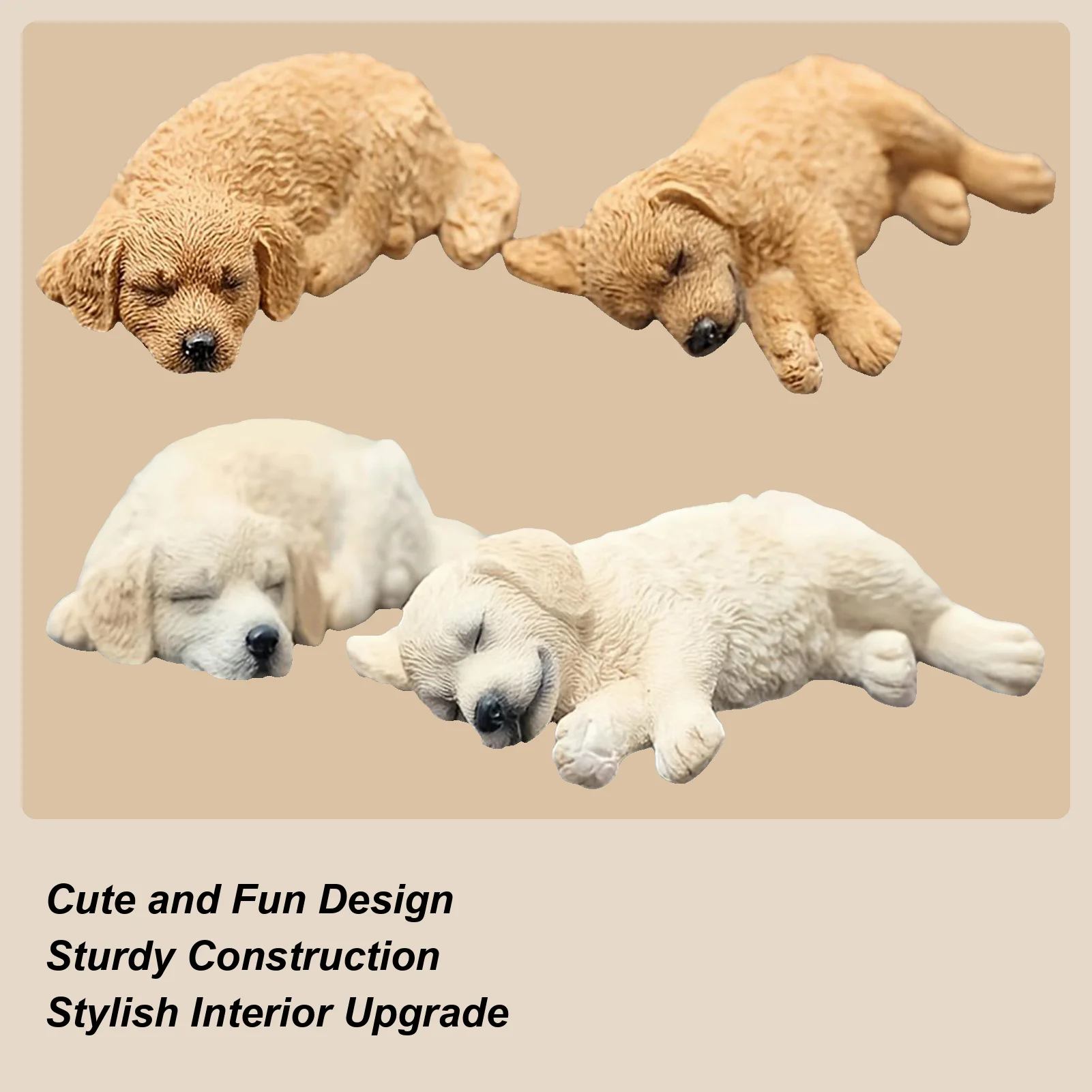 

Cute Dashboard Figurines Sleeping Dog Shape Table Decoration Auto Dashboard Ornaments For Drivers Collectors Office Home Road