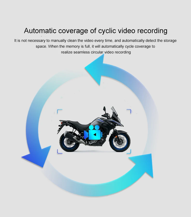 Motorcycle Driving Recorder Electric Vehicle Recorder 1080P HD DVR for Motorcycle Camera Dual Lens