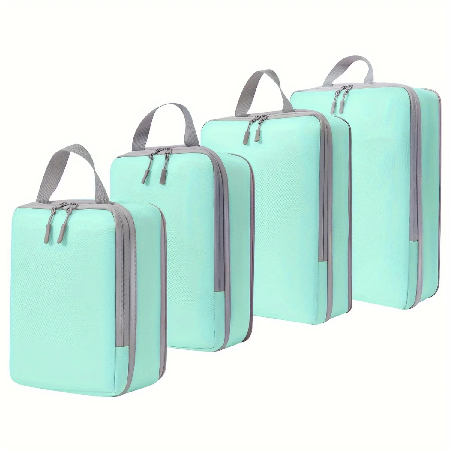 

4pcs Compression Luggage Packing Organizer Set, Lightweight Handheld Packing Cubes, Clothing Underwears Shoes Bags