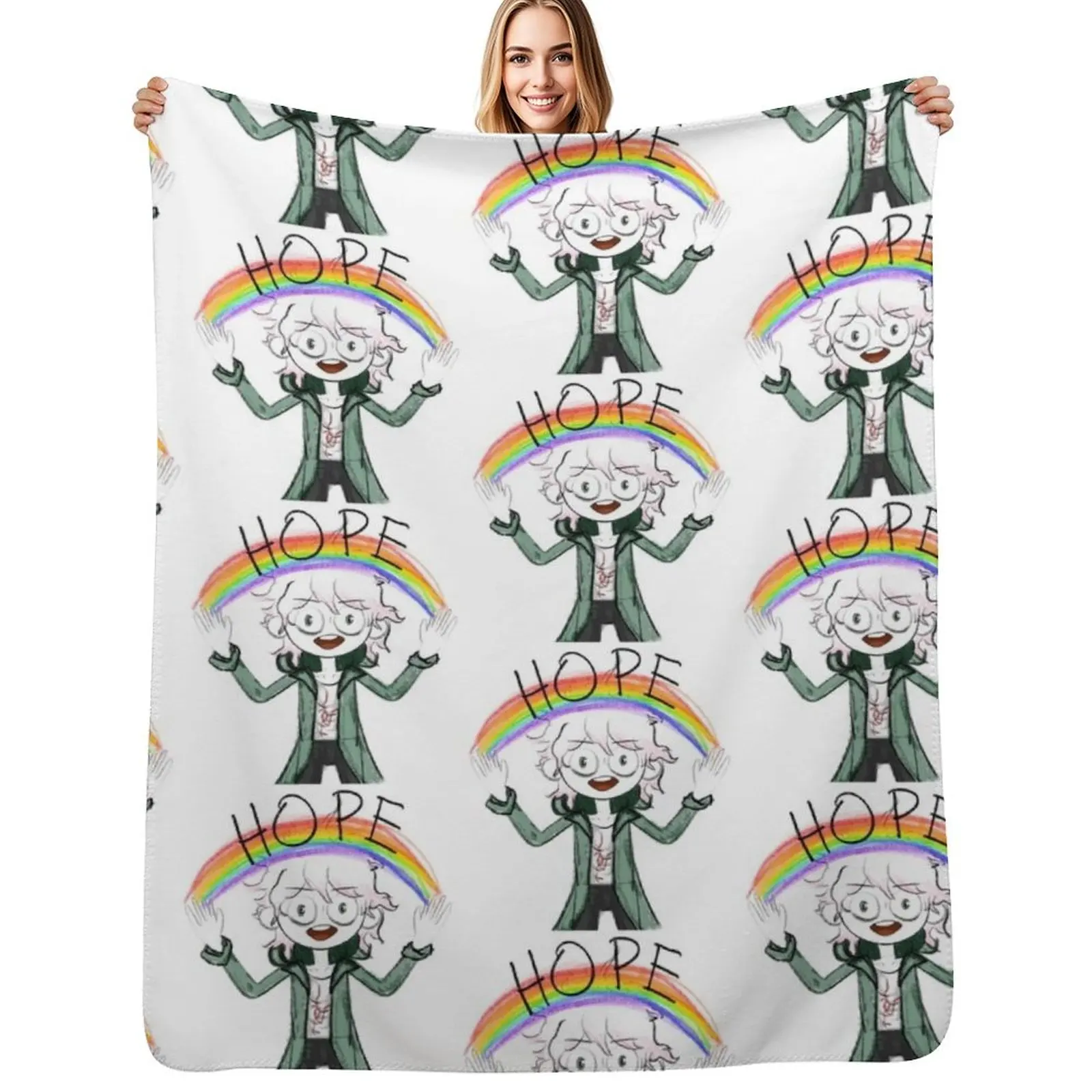 

nagito Komaeda danganronpa hope Throw Blanket Sofa Sleeping Bag Blankets For Bed Decorative Beds Blankets