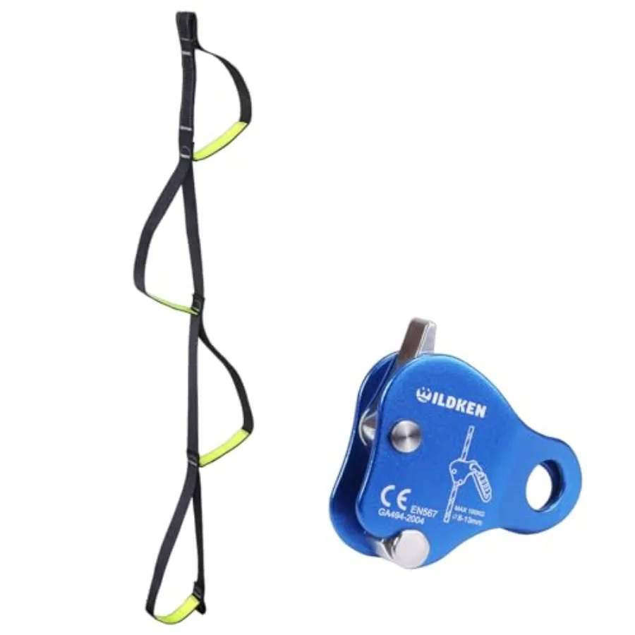 

Climbing Aider 4 Step Foot Ascender Loop Climbing Rope Ladder Etrier Aid Tool for Rock Climbing, Climbing Ascender Fall Protect