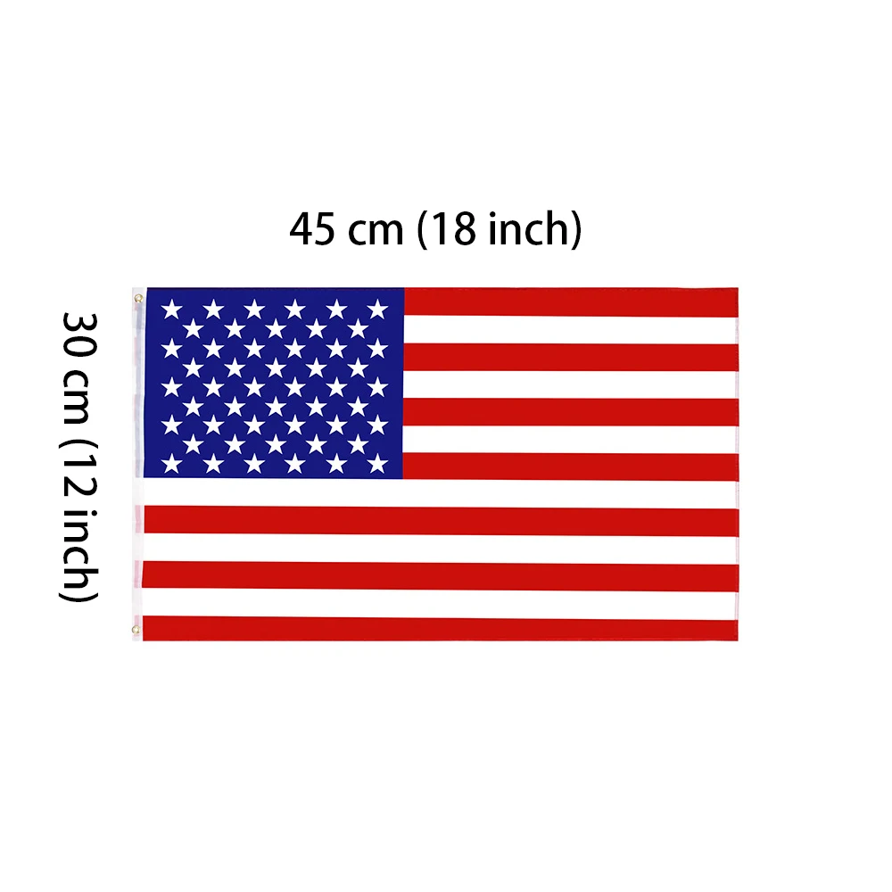 Fast Delivery 100% Polyester 30  x 45 cm American the United States Flags