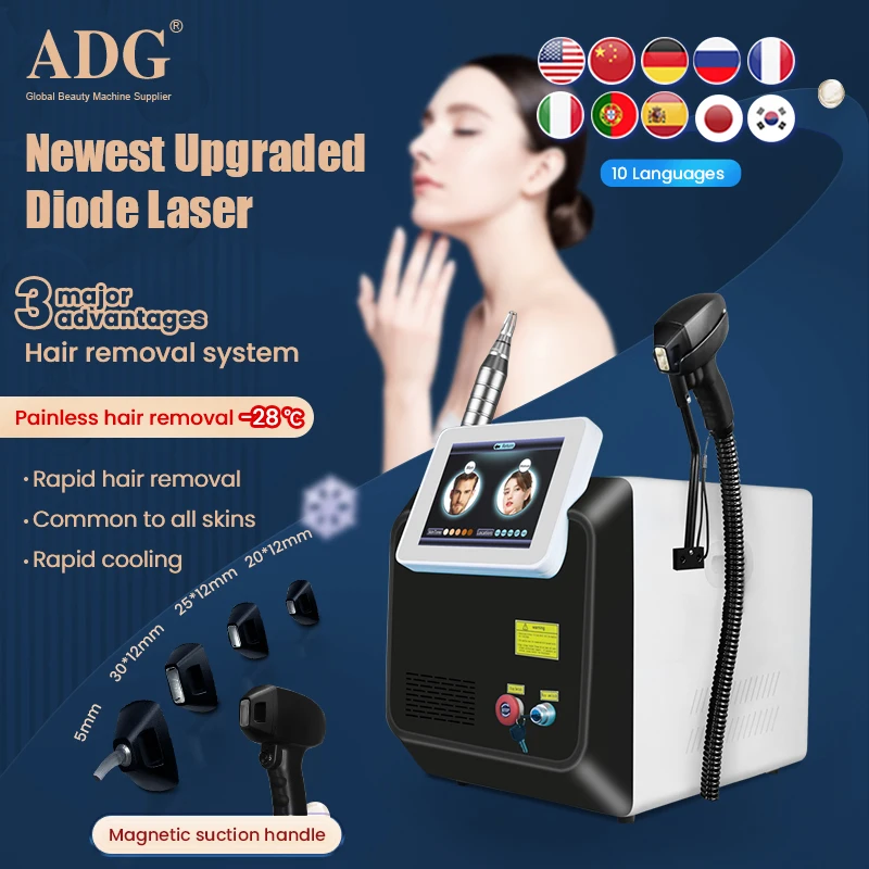 2024 New Upgrade Adjustable Spot Portable Painless Hair Removal 2-in-1 PICO Tattoo Removal 3 Wavelength Laser Beauty Machine