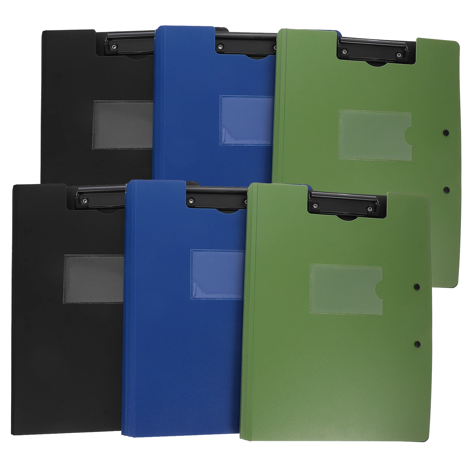 

6 Pcs Folder Board Clipboard Foldable Test Paper Clipboards File Double Clips for Classroom Plastic Work