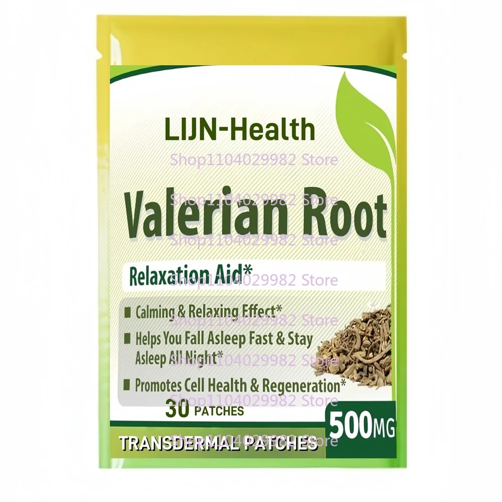 

30 Patches Valerian Root Transdermal Patches with Chamomile Vitamin C for Sleep & Stress Relief