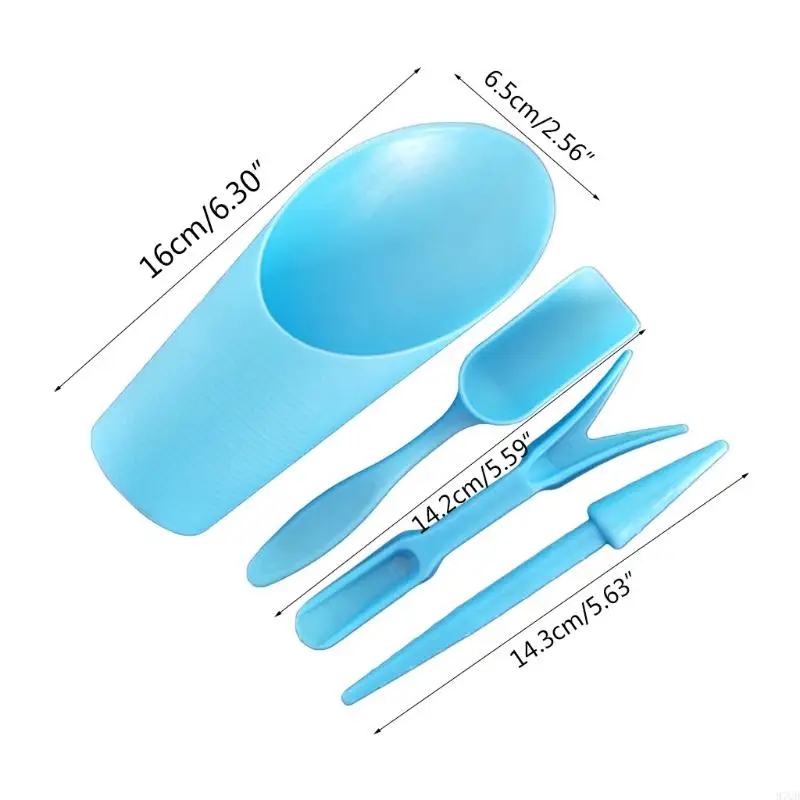 97qd 4pcs Garden Planter Diy Seing Shovel Bucket Spoon Succulants Seadlings Tool Bonsai Certilizer Device