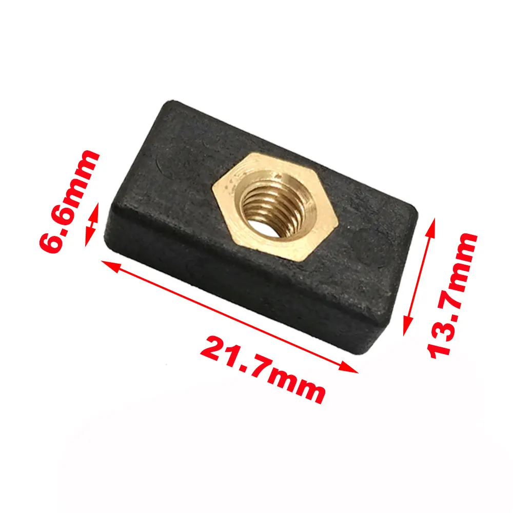 2/6/8Pcs Kayak Side Mount Slide Track Rail Silders Fishing Rod Pole Holder Mounting Base Sliding Nut